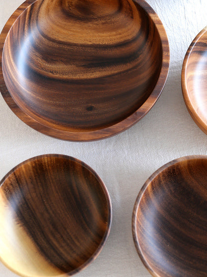 Acacia wooden bowl set, 5