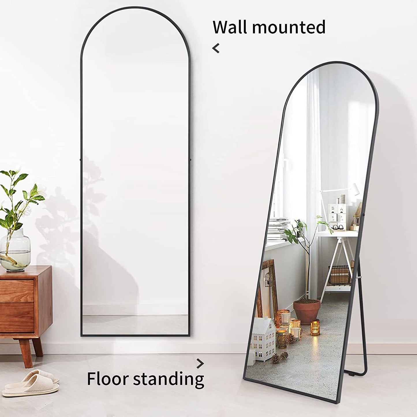 Full Length Mirror; Arched Mirror with Stand