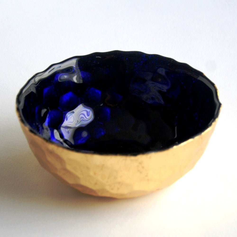 HIVE 6" Sapphire/Gold Bowl